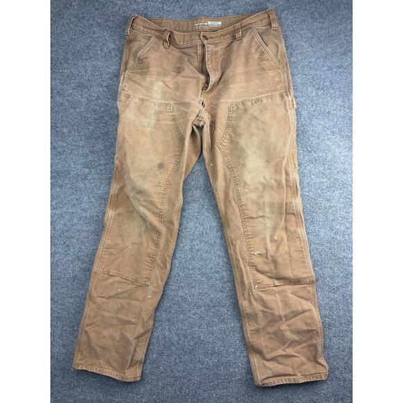 Carhartt Rugged Flex Pants Mens 36x34 Double Front Utility Workwear Distressed - Picture 1 of 10